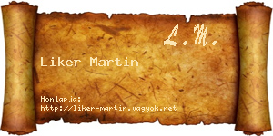 Liker Martin névjegykártya
