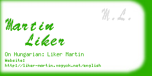 martin liker business card